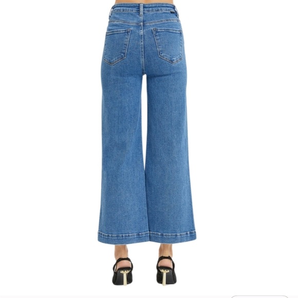 K22 Risen Jeans High Rise Ankle Wide Leg - Picture 2 of 2